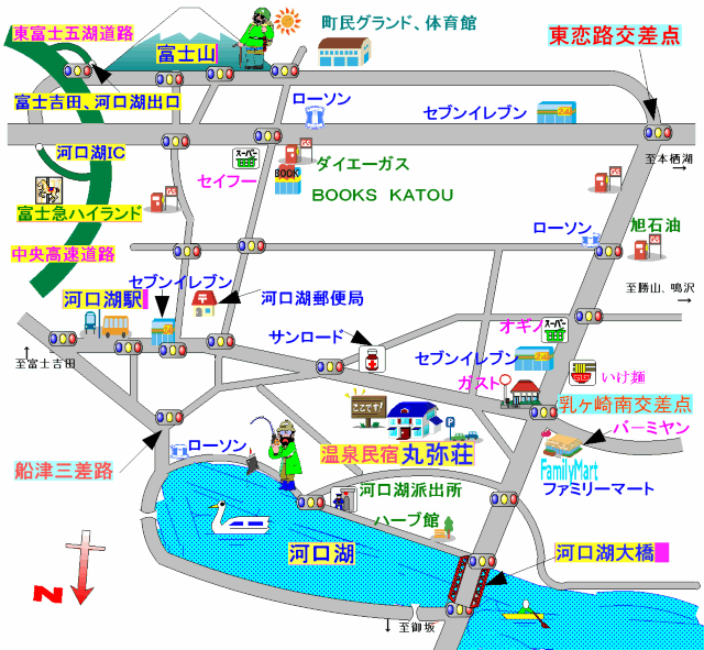 温泉民宿 丸弥荘 地図